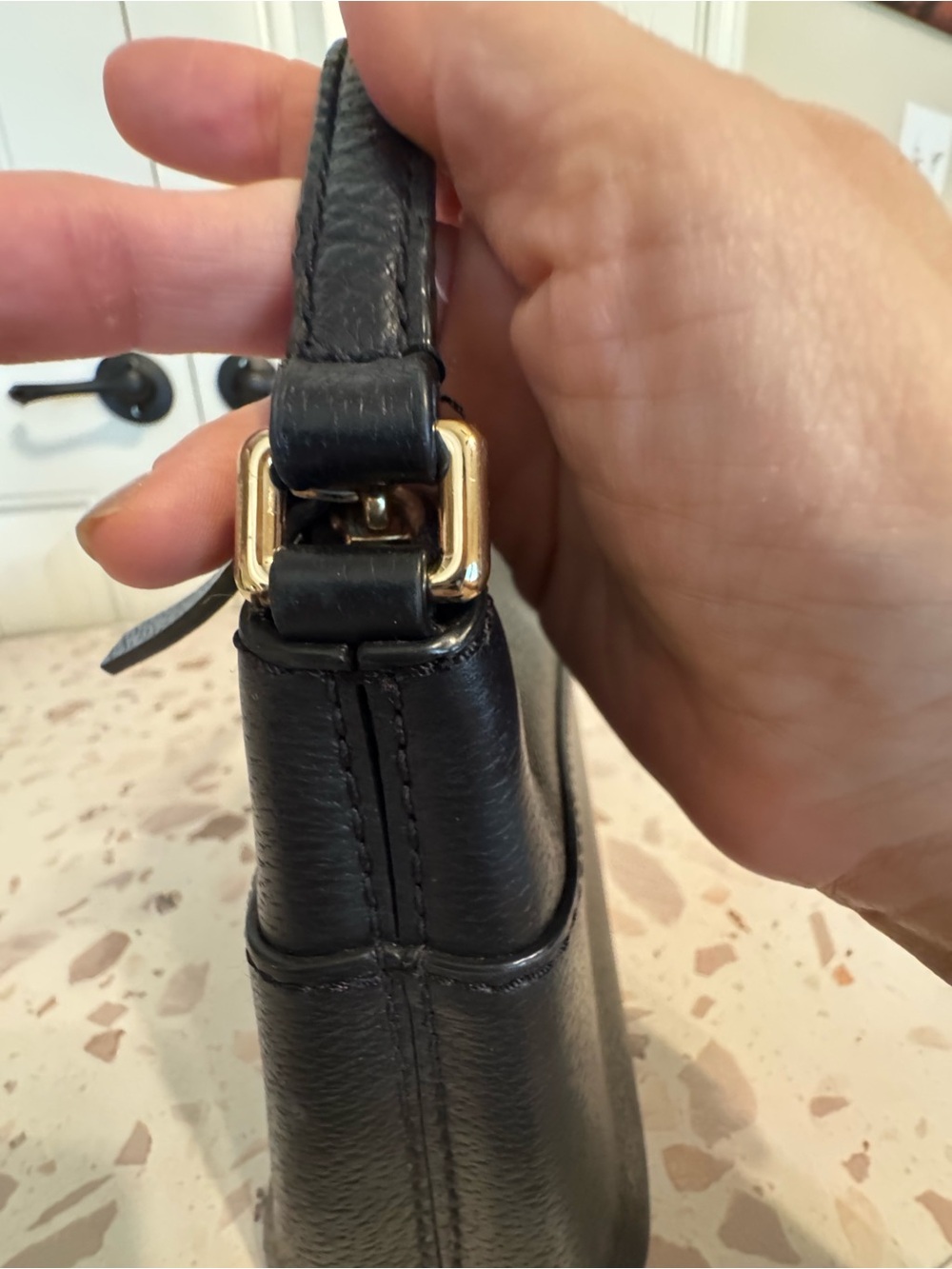 Kate Spade Black Leather Crossbody Bag with Gold Hardware - Picture 7 of 16